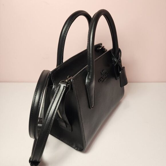NWT COACH CP081 Andrea Carryall Shoulder Bag Black V2 - Picture 2 of 7